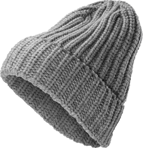 Fee Grofgebreide Grijze Montagna Beanie