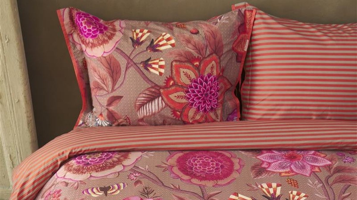 Pip Studio Viva La Vida Dekbedovertrek - Lits-jumeaux - 240x200/220 cm - Roze