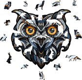 Eco Wood Art Houten Legpuzzel Eagle-Owl, Size S, 3540, 20,4x20,6x0,4cm