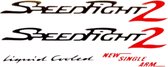 Stickerset Peugeot Speedfight 1-2 Zwart / Rood 5-delig