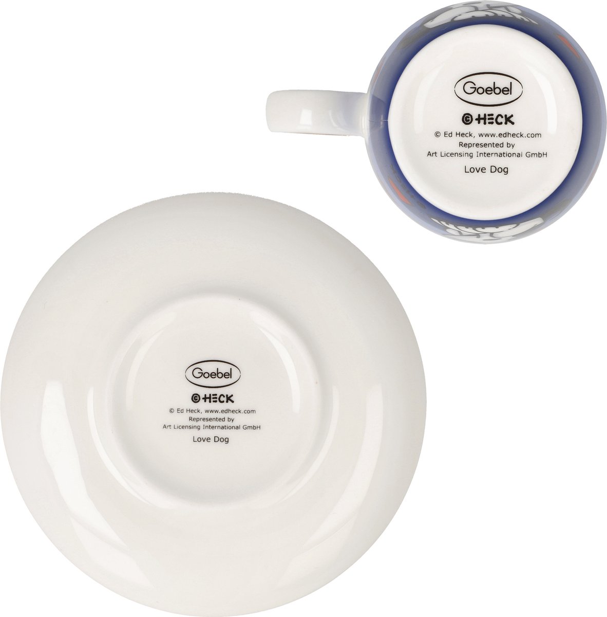 Tasse à Café Goebel Ed Heck Love Dog - Porcelaine Fine, Design Artistique Et Coloré