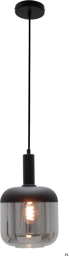 Chericoni Specchio Opaco Hanglamp - 1 lichts - Ø21 cm - Zwart - Glas, IJzer & Metaal - Italiaans Design - Nederlandse Fabrikant