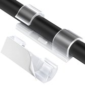 DOWO® -Zelfklevende Kabelclips - Kabelhouder - 3M Tape - Kabelbinders - Kabel Organisator - 50 stuks - Transparant