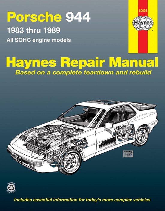 Porsche 944 Automotive Repair Manual - cover