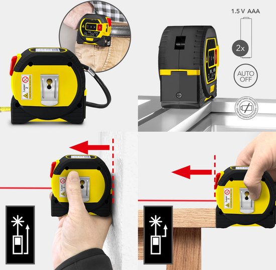 Staza Digitale Rolmaat - Laser Afstandsmeter 40M - Elektronische ...
