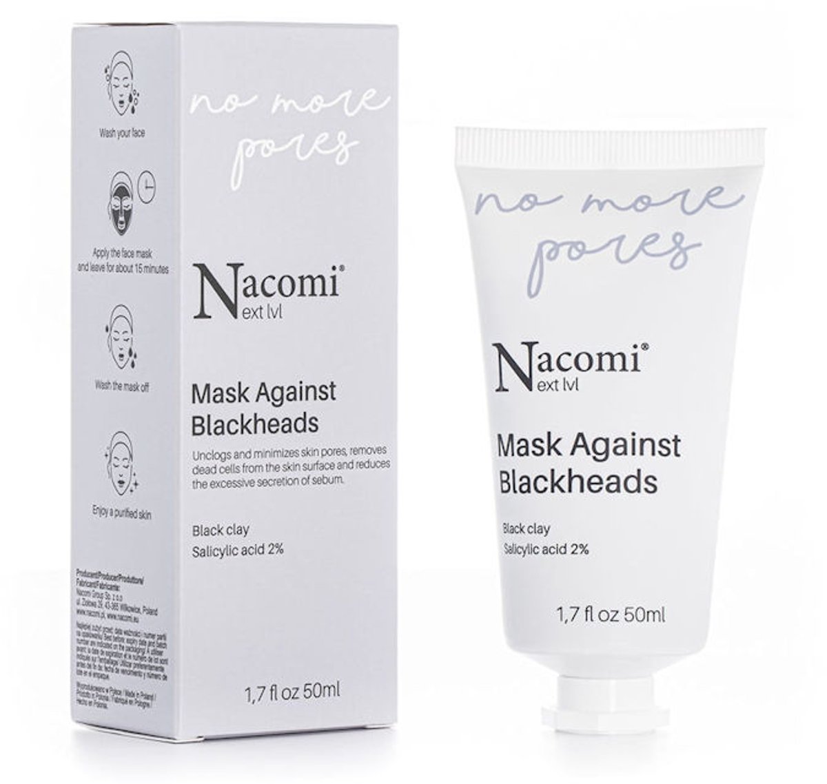 Nacomi NXT Mask Against Blackheads No More Pores 50ml.