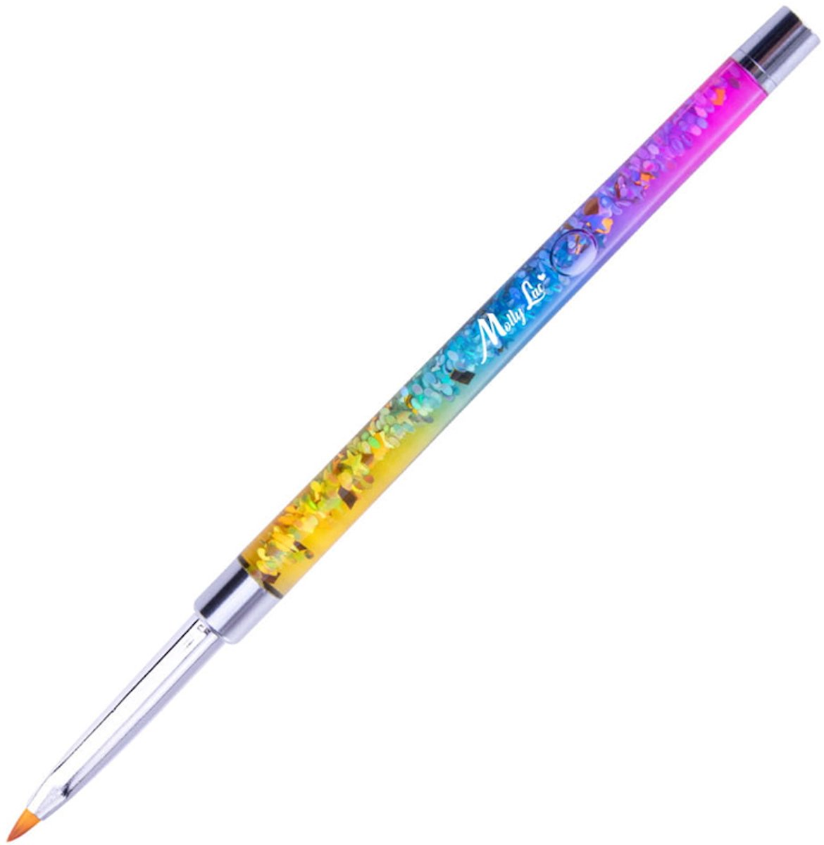 MollyLac Pro Rainbow Serie - Pędzelek voor aquarel - Nr 2 - Tweekeurige Handgreep - Nylon