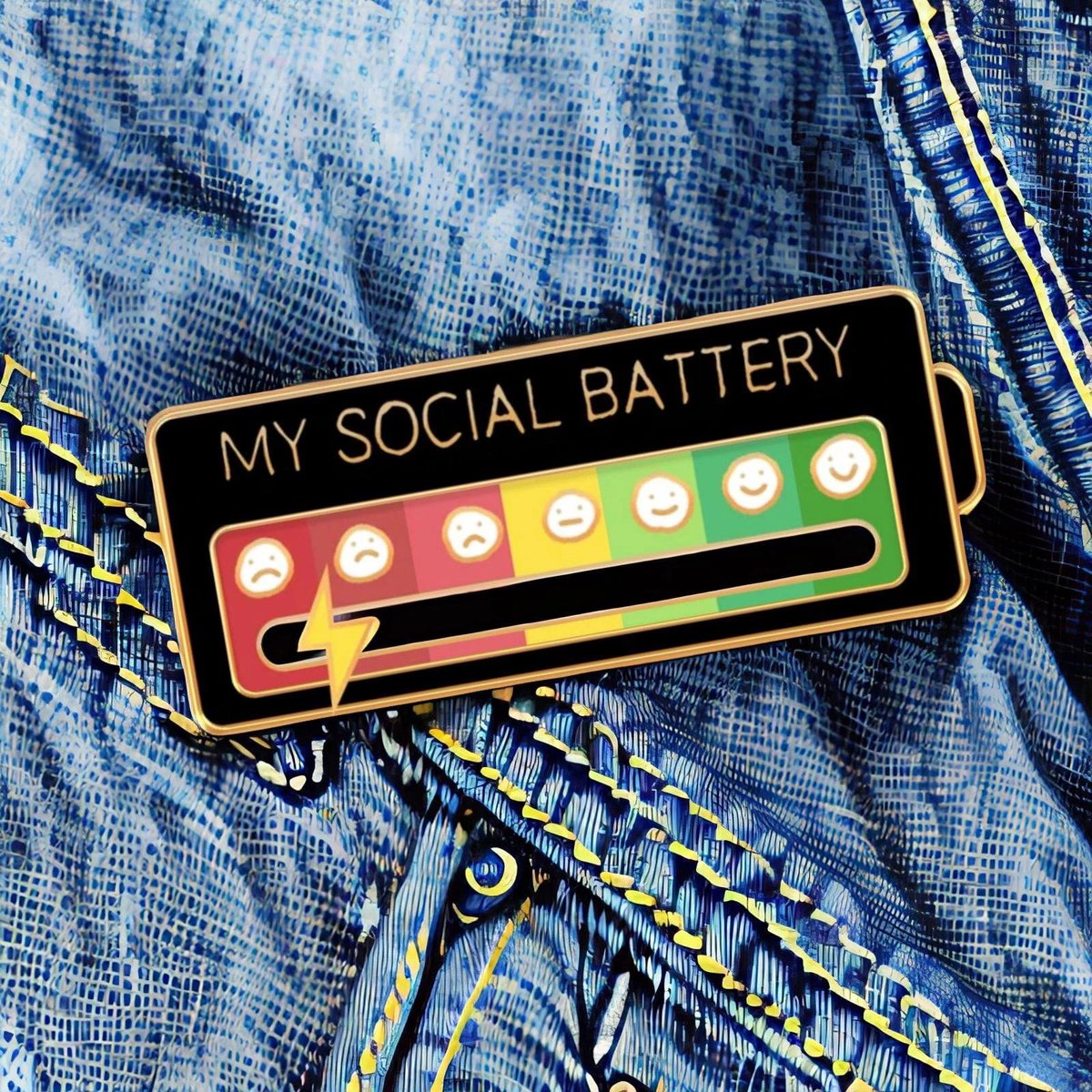 My Social Battery Pin, Lot de 6 Pin's Broches Amusantes 7 Jours Épingles à Humeur Interactives L'Humeur Pins pour la Santé Mentale My Social Battery Pin, Lot de 6 Pin's Broches Amusantes 7 Jours Épingles à Humeur Interactives L'Humeur Pins pour la Santé Mentale