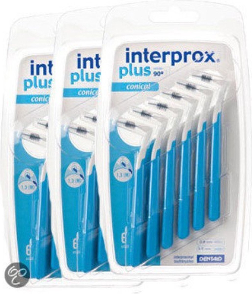Goedkoopste Interprox Plus Conical - 3 tot 5 mm - Blauw - 3 x 6 stuks - Voordeelpakket