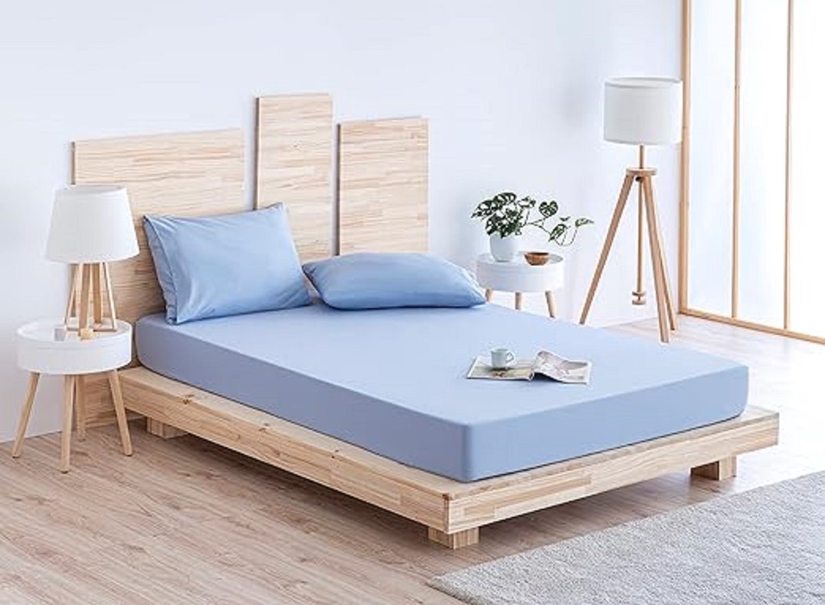 hoeslaken, 100% katoen, Cotton Soft - Anti-allergie \ Bijzonder ademend, resistent, huidvriendelijk,80 x 190/200