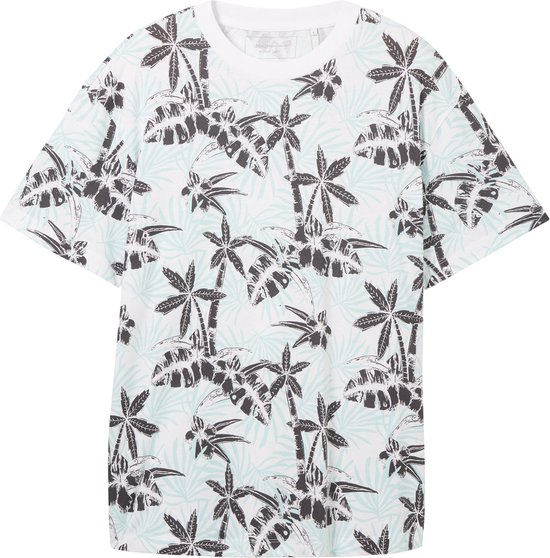 Tom Tailor T-shirt T Shirt Met Print 1042068xx12 35501 Mannen Maat - XXL