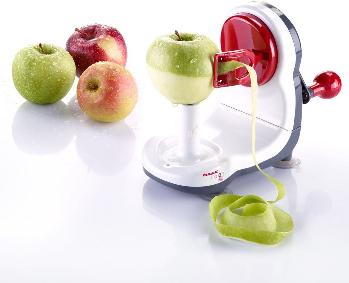 Westmark Appelschilmachine, kunststof/roestvrij staal, Loop, wit/donkergrijs /rood, 97082260