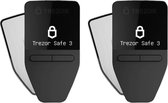 2x Trezor Safe 3 - Duo bundel - Crypto hardware wallets - Stellar Silver