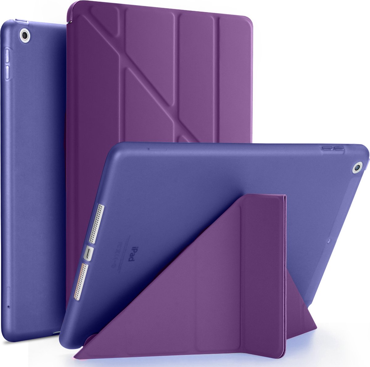 Tablet Hoes geschikt voor iPad Hoes 2013 - Air - 9.7 inch - Smart Cover - A1474 - A1475 - A1476 - Paars