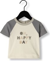 Quincy Mae Color Block Raglan Tee Tops & T-shirts Unisex - Shirt - Kit - Maat 50/62