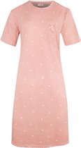 Dames nachthemd korte mouw met stippen 6528 XL roze