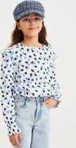 WE Fashion Meisjes blouse met dessin en volants