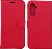 Bookcase Rood Geschikt voor Samsung Galaxy A25 - portemonnee hoesje - ZT Accessoires