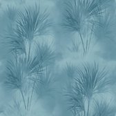 Natuur behang Profhome 372754-GU vliesbehang glad met bloemmotief mat blauw 5,33 m2