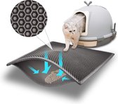 Kattenbakmat met Dubbellaags Ontwerp - Efficiënte Kattenbakvulling Opvang - Gemakkelijk Schoon te Maken - Duurzaam EVA-materiaal - Voor Schone en Hygiënische Kattenbakzone