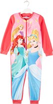 Princess onesie - maat 92/98 - Disney Prinsessen huispak pyjama - donkerroze
