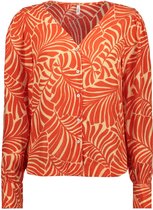 Only Blouse Onlchiara L/s V-neck Top Ptm 15318806 Pureed Pumpkin/mexicana Dames Maat - XS