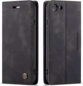 CaseMe Bookcase iPhone SE (2020) / 8 / 7 hoesje - Zwart