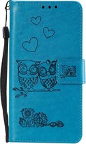 Xiaomi Mi 9T Hoesje - Uilen Book Case - Blauw