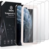 Screenprotector geschikt voor iPhone 12 en iPhone 12 Pro - Gehard Glas - Tempered Glass - Transparant en Krasbestendig – Incl. Installatie Tool - 3 Stuks