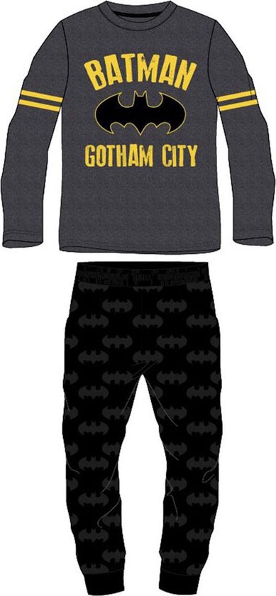 Pyjama Batman - taille 140 - Ensemble pyjama Bat-Man - Chemise grise avec pantalon noir