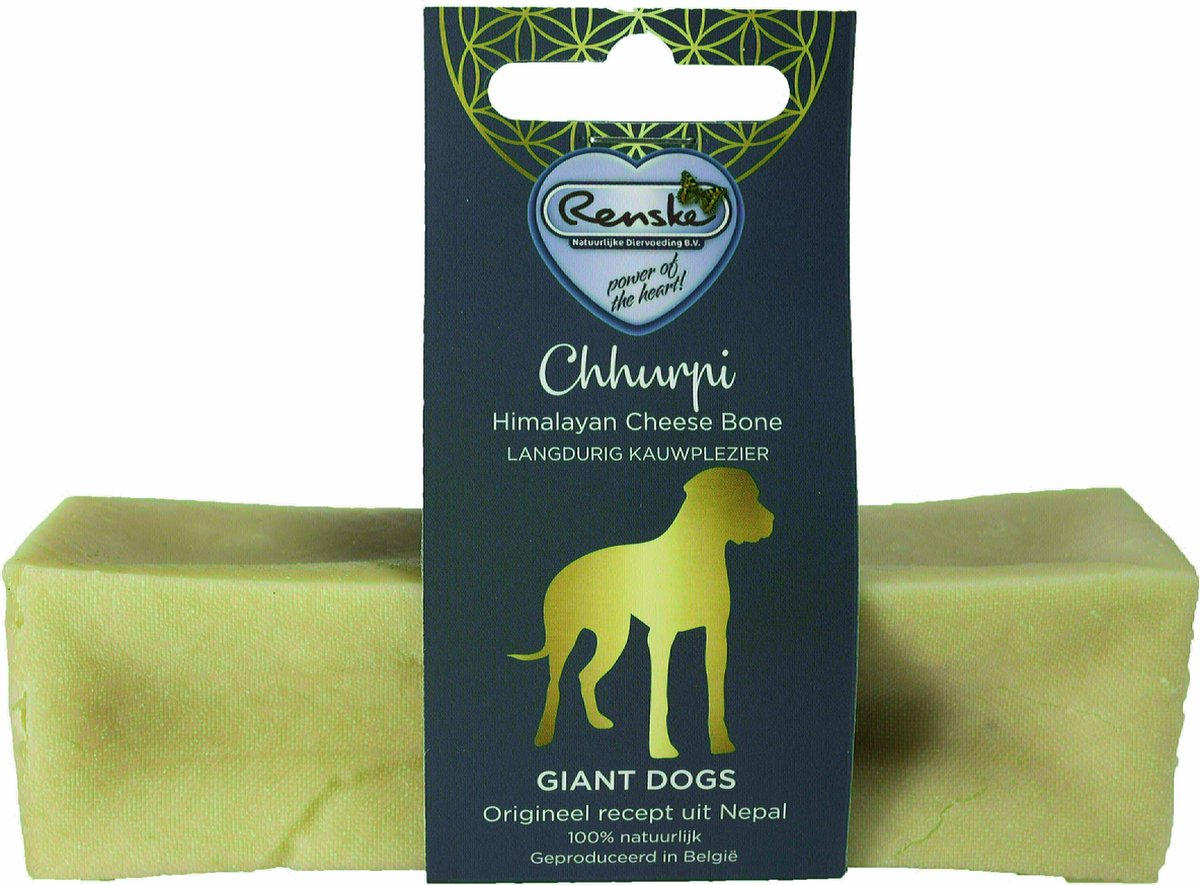 Renske Chhurpi Kauwkluif Giant - Natuurlijke Kaassnack Hond - 200 Gr, Glutenvrij