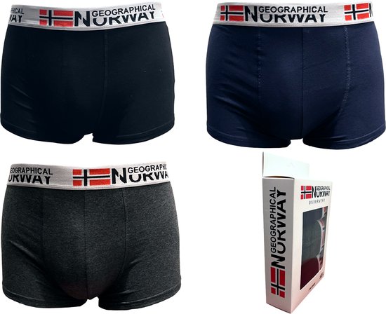 Boxershorts Geographical Norway - Trunks - 3Pack - Maat M - assorti A