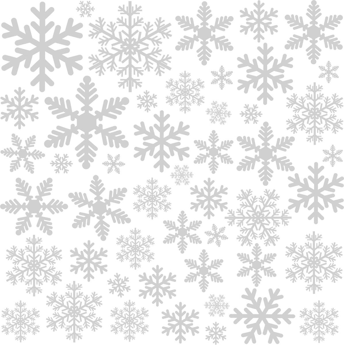 Raamstickers sneeuwvlokken - Wit - 156 stuks - Zelfklevend - Kerstmis/winter raamfolie - Sneeuw stickers - Raamfolie - Sterren