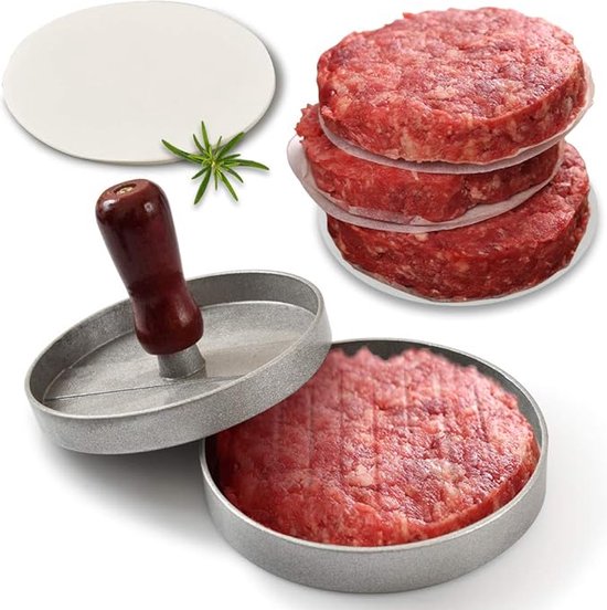 Waledano® Presse à Hamburger Professionnelle 2 PCS - Machine à Hamburger - Broyeur de Burger - Presse à Burger - Batterie de cuisine - Moule à Viande Hachée pour Hamburgers