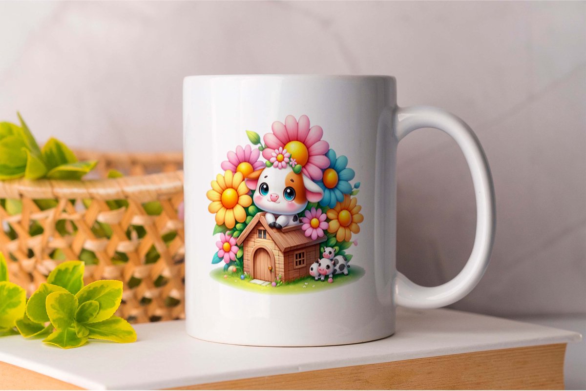 Mok Pudding - Cute - gift - Cadeau - Adorable - Sweet - Lovely - Schattig - Lief - Schattig - Mooi - Cow - koe