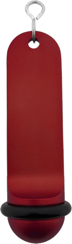 CombiCraft Big Classic Porte-clés d'hôtel en aluminium Rouge avec crochet en S torsadé - 5 pièces - vierge, sans gravure