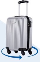 Handbagage Koffer 50x35x25 - Grijs + Tsa Slot & Slaapmasker