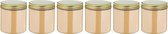 Scrubzout Sweet Orange & Cedarwood - 300 gram - Pot met gouden deksel - set van 6 stuks - Hydraterende Lichaamsscrub