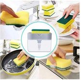 Bol.com Waledano® 1 Stuk - Zeepdispenser met Spons - Zeephouder - Pomp Zeepdispenser Met Spons - Inclusief Gratis Spons - Keuken... aanbieding