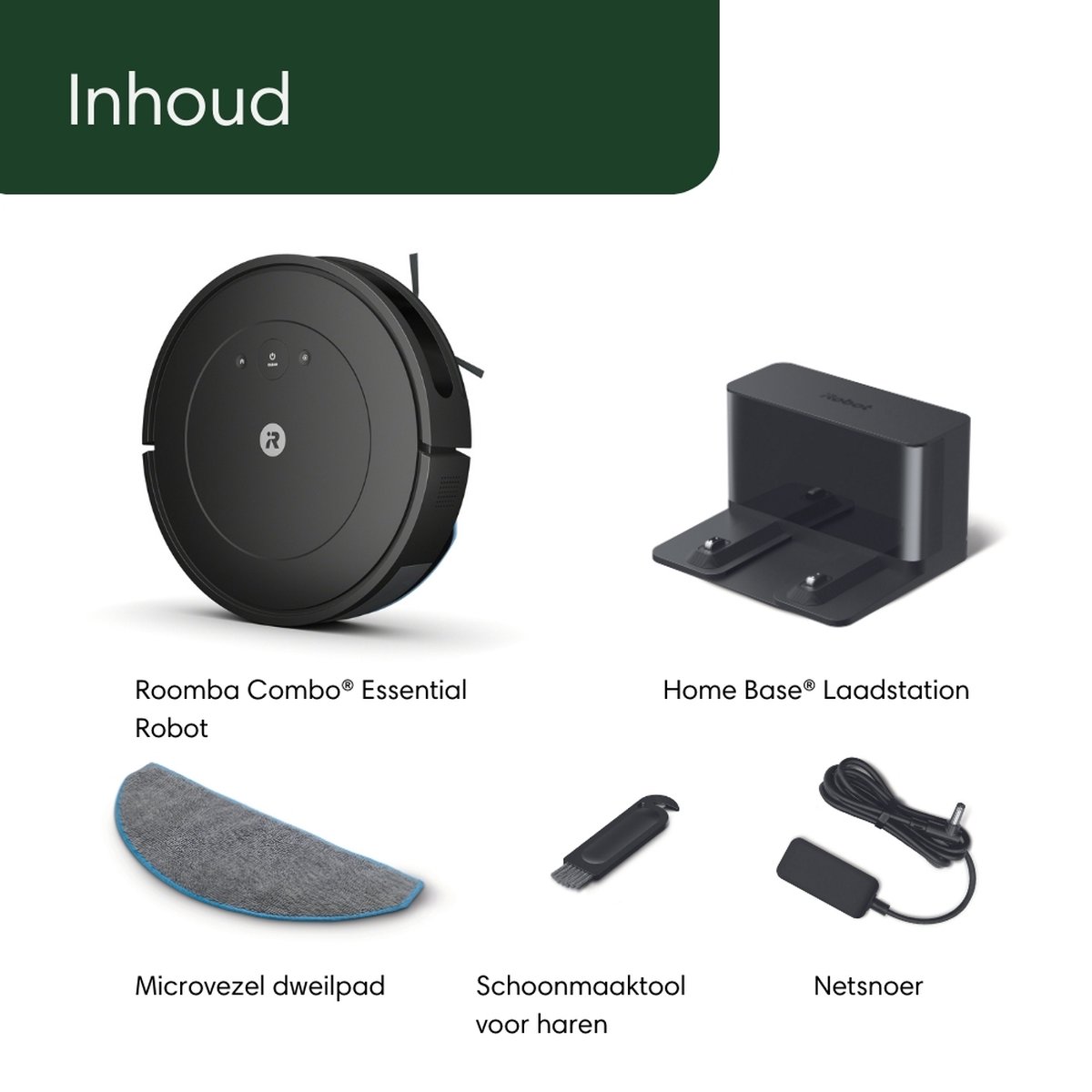 Afbeelding 3 van iRobot Roomba Combo® Essential Robotstofzuiger met Dweilfunctie - Zwart - Y0110