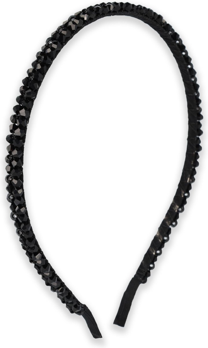 Lajetti Glitter Haarband Zwart - Skinny Diadeem