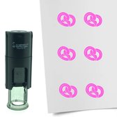 CombiCraft Stempel Pretzel 10mm rond - roze inkt