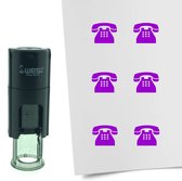 CombiCraft Stempel Telefoon 10mm rond - Paarse inkt