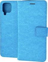 Bookcase Geschikt voor: Samsung Galaxy A12 - Turquoise - portemonnee hoesje