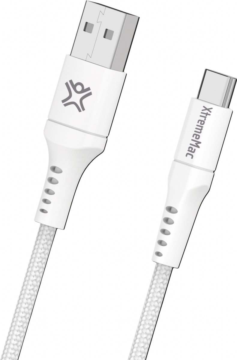 XtremeMac Usb A naar Usb C Kabel 2m Nylon Wit