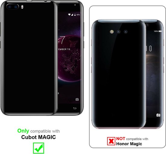 Cadorabo Mobielhoesje met riemclip geschikt voor Cubot MAGIC in ZWART - Praktisch beschermhoesje met karabijnhaak Case Cover met penhouder