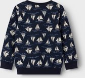 Name it Sweater dark sapphire zeilbootjes - NMMFALK - Maat 80