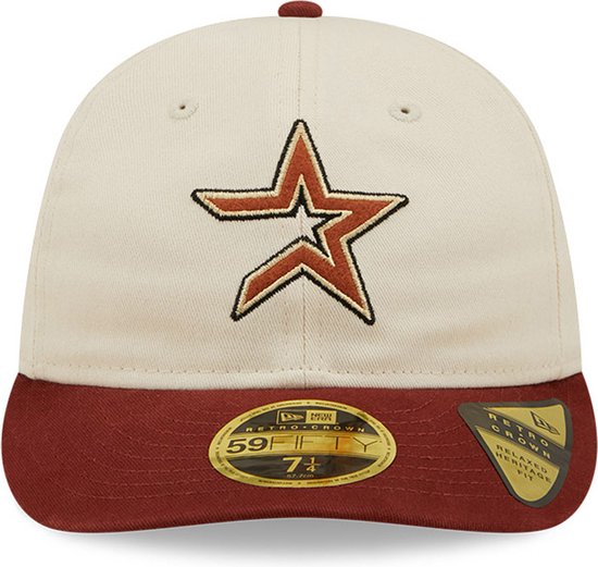 Houston Astros Cooperstown Stone 59FIFTY Retro Crown Low Profile Cap (7 XL