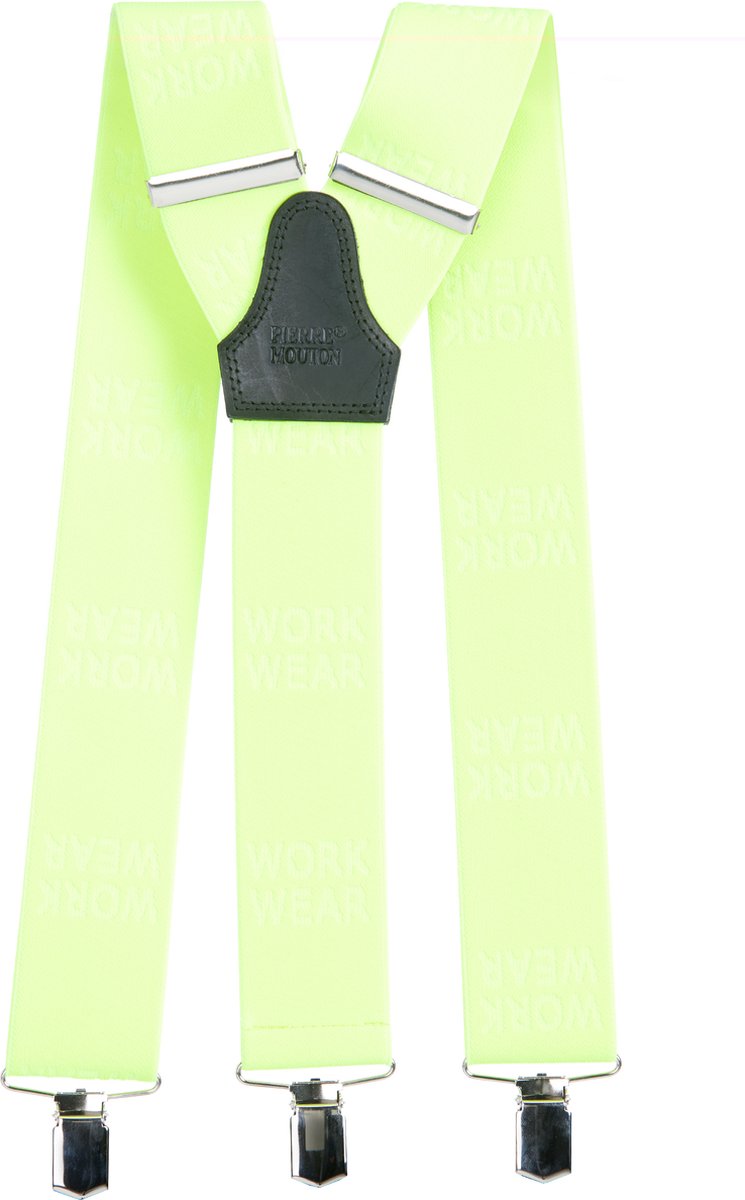 Pierre Mouton Work Wear - Bretel - Neongeel - 120 cm - 3 clips - 50 mm breed - M - L
