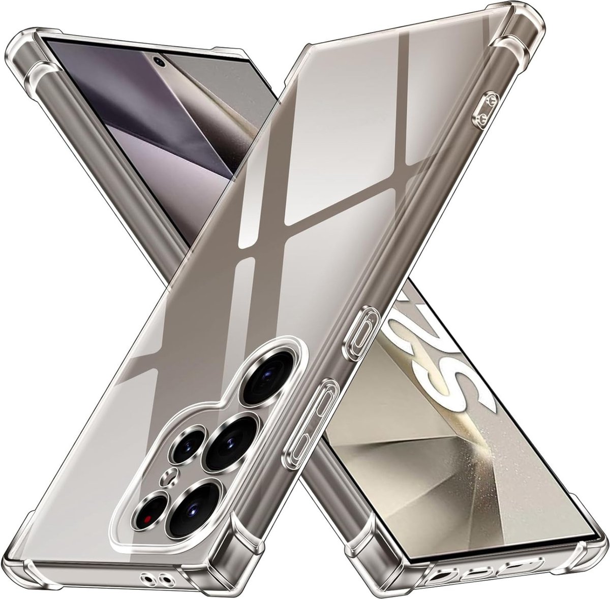 Hoesje voor Samsung Galaxy S24 Ultra backcover Shockproof siliconen Transparant